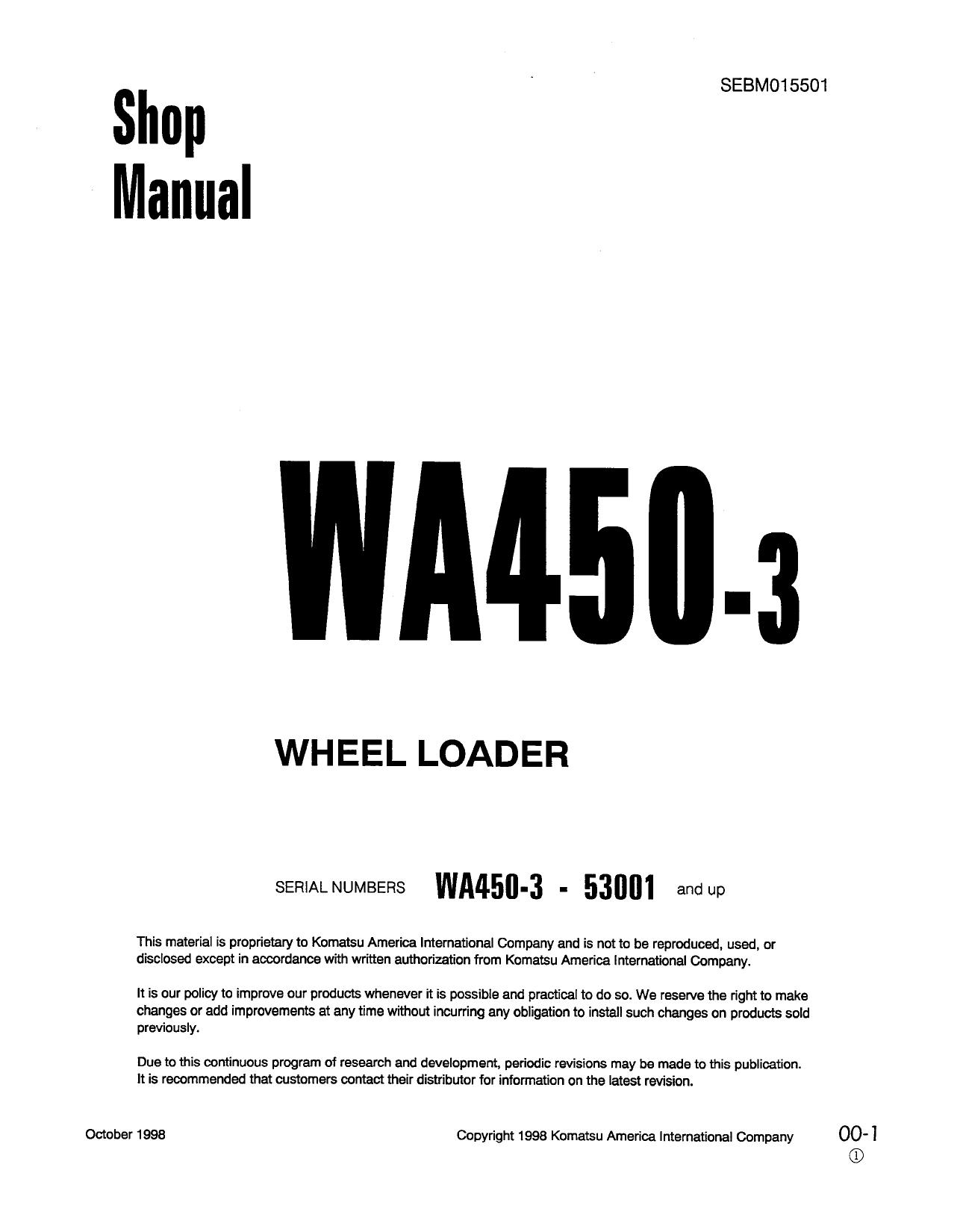 WA450-3 Shop Manual